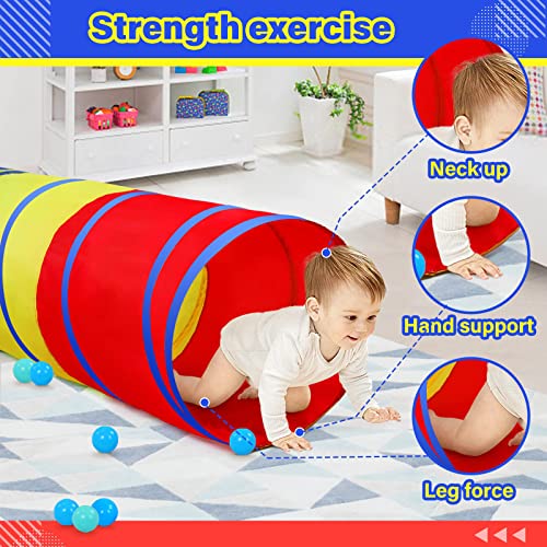 PigPigPen Kids Tunnel for Toddlers,Pop Up Play Tunnel Tent for Babies or Dogs, Indoor & Outdoor Toys for Kids Backyard Playset (Classic 2 Pack Tunnels) - style: Classic 2 pack tunnels