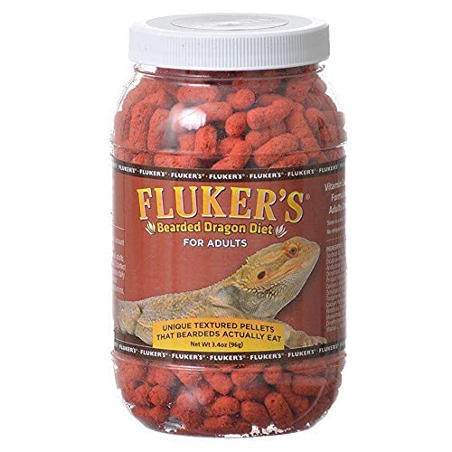 Fluker's Bearded Dragon Food, For Adult Bearded Dragons, Pellet Diet Rich in Protein, Fats, Vitamins, and Minerals, 3.4 oz - size: 3.4 Ounce (Pack of 1)