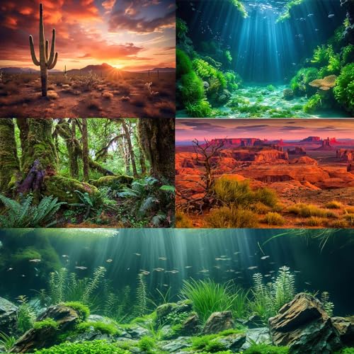 Underwater Aquarium Background Lush Green Aquatic Plants Fish Tank Background Rocks Stones with Moss Under The Sea Terrarium Background Tropical Underwater World Theme Aquarium Backdrop 24x12in - color: Green, size: 24(W)x12(H)in
