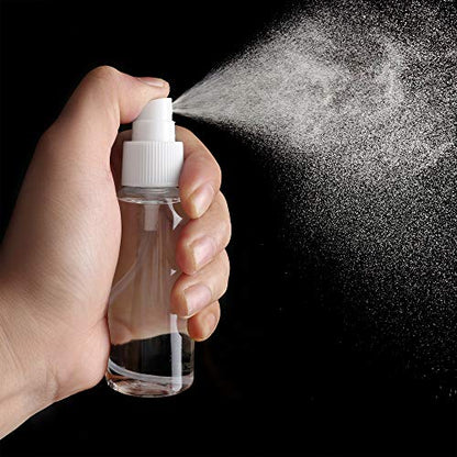 4 Pack Small Spray Bottles 2oz Clear Plastic Empty Refillable Mini Spritzer | Water Essential Oils Perfume Atomizer Spray Bottle, Fine Mist Travel Size Spray Bottles for Face Cleaning Gardening Skin Care - color: 4 Pack, size: 2 Ounce
