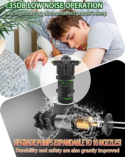 Automatic Reptile Mister Misting System with 4 Fine Mist Nozzles