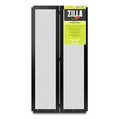 Zilla Pet Reptile Terrarium Fresh Air Screen Cover with Center Hinge 24" x 12" | With Center Hinge - size: 25.6"L x 13.8"W x 1.8"H