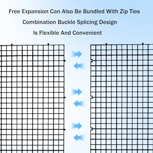 8pcs Aquarium Plastic Grid Divider Tray Egg Crate Aquarium Fish Tank Bottom Isolation with Bracket and Suction Cups(11.8x5.9 Inch)
