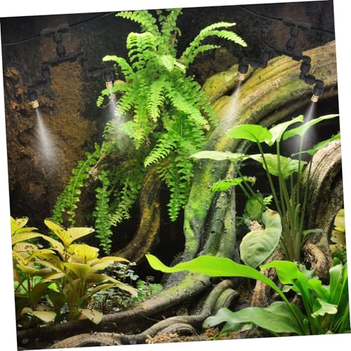 Toyvian Misting Nozzle for Reptile Terrariums Adjustable Spray System for Plant Humidification and Cooling 1/4 Connector Efficient Atomizing Sprayer