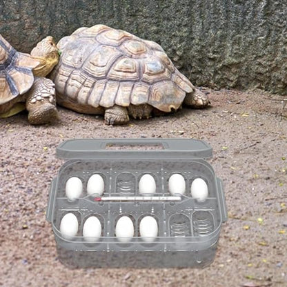 Reptile Breeding Incubator 12 Grids Reptile Egg Incubator Tray | Transparent Amphibians Incubation Tray for Gecko Lizards Snake Lions Mane