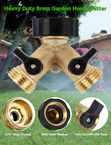 250FT Drip Irrigation System for Garden - 50FT 1/2" Main Tube & 200FT 1/4" Branch Tubing, Brass Splitter, Quick Connect Design, Perfect for Outdoor Plants, Raised Beds, Greenhouses - size: 250 FT