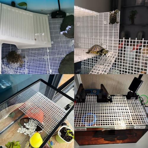 Aquarium Fish Tank Divider Plastic Egg Crate Filter Bottom Tray | L 6pcs Plastic Grid - size: L 6pcs