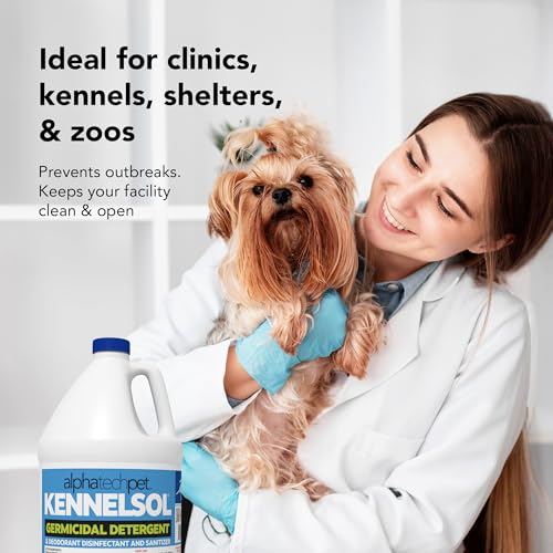 ATP KennelSol Disinfectant & Cleaner for Kennels, 128 fl oz, 4 ct | EPA-Registered, Concentrated Formula, Industrial Germicidal Detergent and Deodorizer for Shelters and Rescue Organizations - size: 128 Fl Oz (Pack of 4)