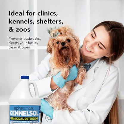 ATP KennelSol Disinfectant & Cleaner for Kennels, 128 fl oz, 4 ct | EPA-Registered, Concentrated Formula, Industrial Germicidal Detergent and Deodorizer for Shelters and Rescue Organizations - size: 128 Fl Oz (Pack of 4)