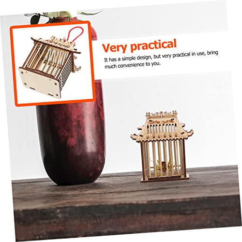 Habitat Science Kits 1pc Cage Wooden Cage Habitat Feeding House Carrying Case Mesh Critter Case Small Hand Net
