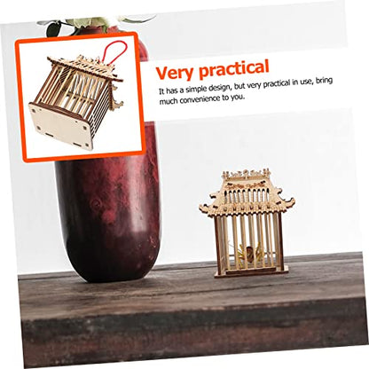 Habitat Science Kits 1pc Cage Wooden Cage Habitat Feeding House Carrying Case Mesh Critter Case Small Hand Net