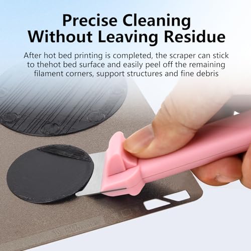 Professional 3D Printer Tool, Upgraded Metal 3D Printer Scraper, Plastic Handle Flex Professional Grade Carbon Steel Putty Scraper, Comfortable Grip, Putty Knife Scraper, Scraper Ttool, No Rust