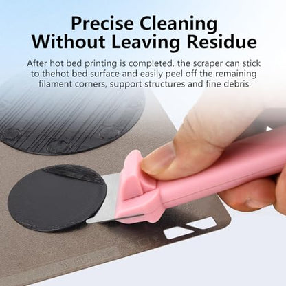 Professional 3D Printer Tool, Upgraded Metal 3D Printer Scraper, Plastic Handle Flex Professional Grade Carbon Steel Putty Scraper, Comfortable Grip, Putty Knife Scraper, Scraper Ttool, No Rust