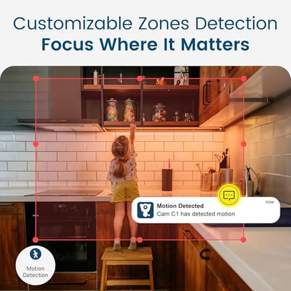 litokam Indoor Camera, Cameras for Home Security with Night Vision, Pet Camera with Phone App, 2K Indoor Security Camera, Motion Detection, 2-Way Audio, WiFi Camera Home Camera Compatible with Alexa - size: 2K