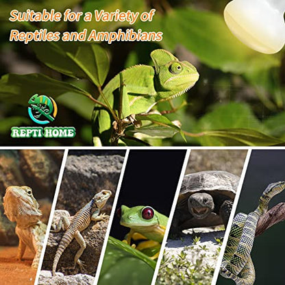 New Upgrade Reptile Heat Lamp Bulb (3rd Gen No Broken), 100W 2 Pack Basking Spot Light for Reptiles & Amphibians,UVA Daylight Heat Bulb for Bearded Dragon, Turtle - color: 100*2