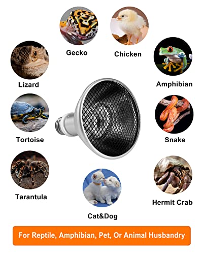 Deep Heat Projector - DHP 160W Infrared Reptile Heat Lamp Bulbs for Turtle Light Bearded Dragon Chicken Lizard Leopard Gecko Snake - color: Dhp 160w