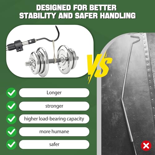 2pcs Snake Hook Set, Telescopic Snake Catcher Stainless Steel Snake Handling Tool for Moving Ball Rattlesnakes Python Copperhead with Long Handle (35-64inch&26inch) - size: 35-64inch&26inch