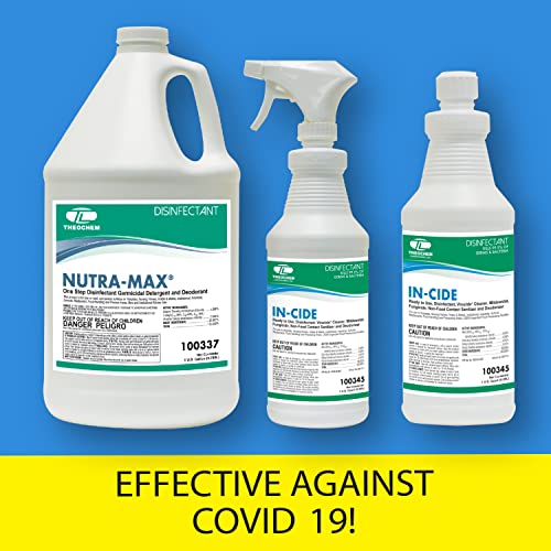 Nutra-Max Hospital Grade Disinfectant Concentrate, 1 Gallon | EPA List N & G, 1:32 Concentrate Makes 32 Gallons, Kills 99.9% of Viruses & Bacteria, Multi-Surface Cleaner