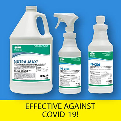 Nutra-Max Hospital Grade Disinfectant Concentrate, 1 Gallon | EPA List N & G, 1:32 Concentrate Makes 32 Gallons, Kills 99.9% of Viruses & Bacteria, Multi-Surface Cleaner