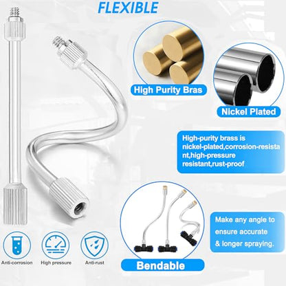 40 Pcs 5.9" Flexible Mister Nozzle Extension Set Brass Mist Nozzle Mist Rod | Including 20 Packs Brass Mist Nozzles & 20 Packs Mist Rod Bendable Extended Pole 10/24 UNC, Misting System Nozzle Extension - color: 20 Packs Mist Rod + 20 Packs Mist Nozzles