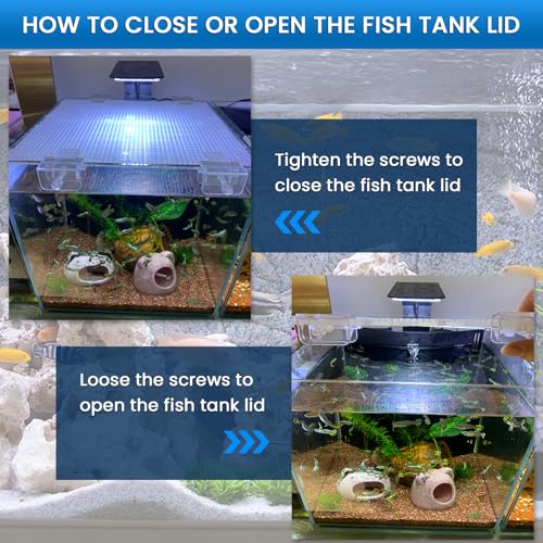 NestBasics 6pcs Aquarium lid Clips Fish Tank top Cover lid Support Holder Clip for Rimless or Rim Fish Tank