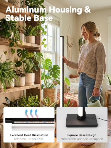 Vertical Grow Light for Indoor Plants, 60in LED Standing Lamp | 36W Full Spectrum Plant Lights with Auto Timer, 268 LEDs Dimming and 3 Light Modes for Wide Coverage Area in Indoor Gardens - size: 60 IN