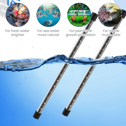 Sieral Aquarium Lids Polycarbonate Canopy with LED Light 2 Pcs Set 22.95 x 11.5 x 0.12 Inch for 33/40/55 Gallon with Center Brace Aquariums Cover Fish Tank Lid with a Hook Knife, Clear - color: Clear, size: 48 x 13 Inch