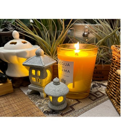 Japanese Pagoda LED Lamp Statue Figurine, LED Lantern Pagoda Statue Figurines for Home Table Decor - Style A - style: Style A