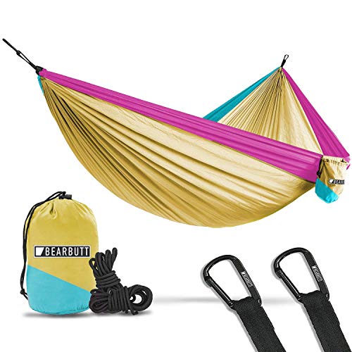 Double Hammock by Bear Butt - color: Yellow / Sky Blue / Pink