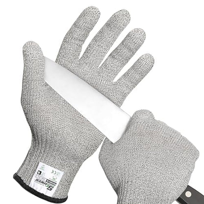 Schwer SlicePro ANSI Cut Resistant Gloves, Food Grade Cutting Glove for Kitchen Food Prep, Mandoline Gloves for Meat Cutting, Oyster Shucking, Fish Fillet Processing, PR1501-G, L | Non PFAS, No Glass Fiber, for Kitchen Food Prep, Mandolin Slicing, Meat Cu