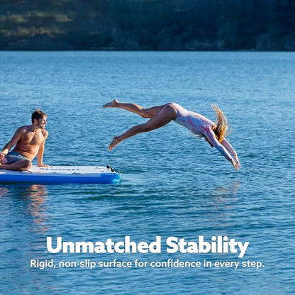 SLOOSH Inflatable Floating Dock, Inflatable Dock Floating Platform, Portable Air Dock Platform Fit for Pool, Lake, Beach with Non-Slip Surface - size: 6Ft X 5Ft