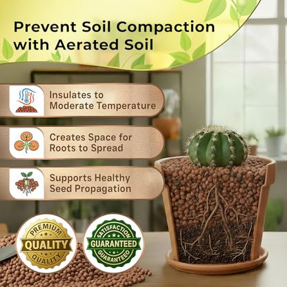 Professional Clay Pebbles for Plants, Expanded Clay Pebbles 2.2 Qt | Clay Pebbles for Plants Hydroponic Promote Healthy Root Growth, Improve Drainage, and Support Vigorous Plants Year-Round - style: Clay Pebbles Soil Additive (2.2 Quarts)