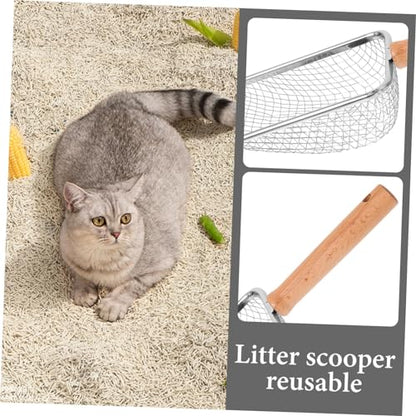 BESPORTBLE Reptile Litter Scoop Ergonomic Handle Cat Poop Scooper for Easy Cleanup of Cat Litter and Animal Waste Mesh