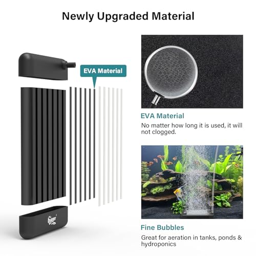 hygger Fish Tank Bubbler, Aquarium Air Stone with Special EVA Material, Air Bubbler for Nano Air Pump Fish Tank Small Bucket and Hydroponics