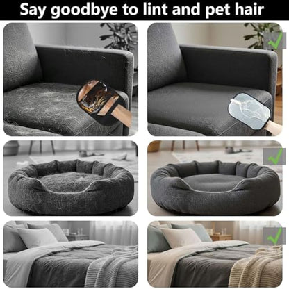 Pet Hair Removal Glove For Dogs Cats, Upgraded Reusable Electrostatic Pet Hair Glove, Magic Brush Pet Hair Remover Tool Reptile Monitor Lizard Grooming Gloves For Clothing, Couch, Carpet, Car Seat