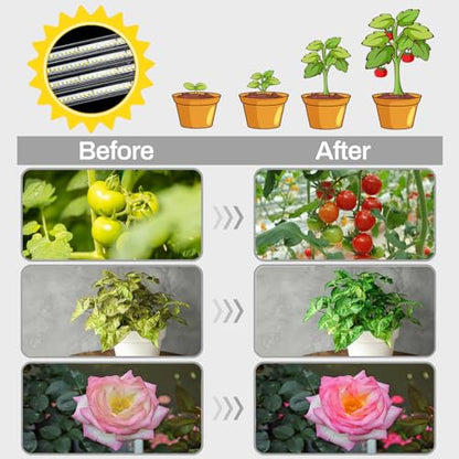 LEOTER Grow Lights for Indoor Plants - 84 LED Full Spectrum Clip Plant Growing Light (2 Heads Light) - size: 2 heads light