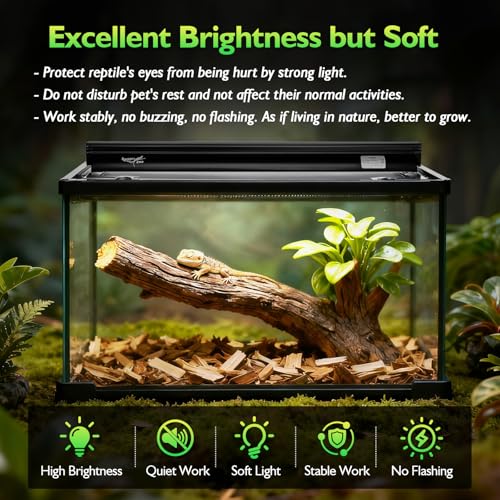 UVB Light for Reptiles Bearded Dragon, 2 Pack T8 UVB Reptile Light UVB Bulb 10.0 17W UVA UVB Reptile Light Bulb Terrarium Light Lamp Tube for Turtle Chameleon Leopard Gecko Snake Tank, 24 Inch - size: T8-24 Inch(2 Pack)
