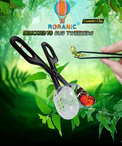 Reptile Feeding Tongs,Bug Tweezers for Kids Adults,Plastic Anti-static Curved Tweezers Feeding Tool,Cleaning Supplies & Tweezers for Cricket Clamp Bug Scooper Snake Lizard Gecko Bearded Dragon (Black) - color: Black