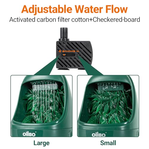 Reptile Water Dispenser, Automatic Drinking Fountain Water Flow Adjustable Reptile Tank Waterfall for Lizard Bearded Dragon Chameleon, Ultra Quiet Amphibians Insects Terrarium Water Dripper