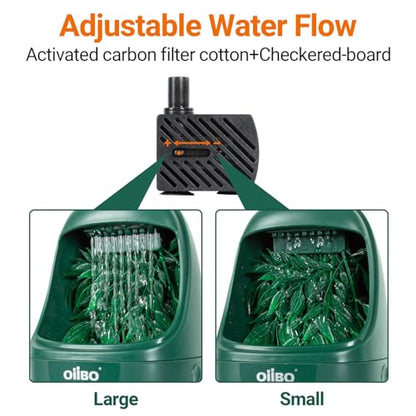 Reptile Water Dispenser, Automatic Drinking Fountain Water Flow Adjustable Reptile Tank Waterfall for Lizard Bearded Dragon Chameleon, Ultra Quiet Amphibians Insects Terrarium Water Dripper