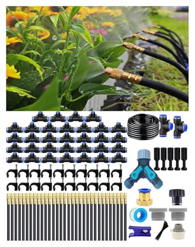 360° Adjustable Drip Irrigation Sprinkler Kit – Garden Watering System | 12mm High-Flow Mainline Tubing,Easy Installation, Automatic Garden Mister- Watering for Lawn,Plants,flower bed,greenhouse - size: 165 FT