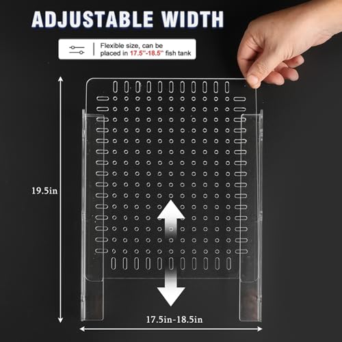 Aquarium Divider 75/125 G, Acrylic Fish Tank Separator with Suction Cups | Clear acrylic tank divider, strong suction cups hold securely, cut-to-fit design, non-toxic, for betta & cichlid tanks - size: 18''x20''(75/125gal)