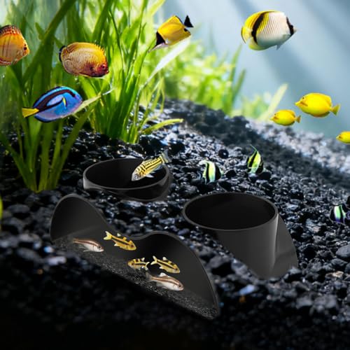 Aquarium Underground Tunnel Cave Fish & Shrimp Under Gravel Tunnel Aquarium Cave Hideout Shrimp and Fish Hiding Caves Shrimps Hideout(Size:Double Holes) - size: Double holes