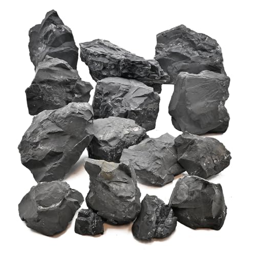 Unocho Aquarium Rocks 40lb Natural Stone for Aquariums Landscaping Paludarium Model Tank Decoration Aquascaping Amphibian Enclosures Garden(3"-10"-12pcs) - size: 40LB(12pcs)3-10in.