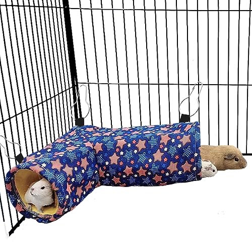 EAEDMY Guinea Pig Rat Ferret Hammock, Small Animal Corner Tunnel & Tubes & Bed for Hedgehog Piggy Chinchilla Hideout Toys and Cage Accessories - color: 1. Tunnel