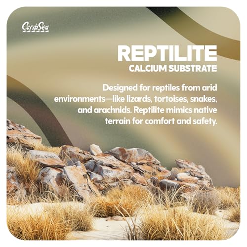 Carib Sea Reptiles Calcium Substrate Sand - 20 lb - Desert Rose - Calcium-Rich Sand for Reptile Terrariums, Ideal for Desert Species & Healthy Habitat