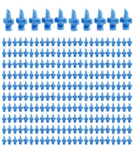 250PCS 90 Degree Misting Nozzle Irrigation, Sprinklers Sprayer for Garden Irrigation System, Micro Sprayer Refraction Automizing Drippers - size: 250pcs-90DR-Blue