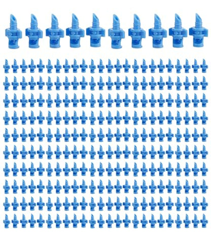 250PCS 90 Degree Misting Nozzle Irrigation, Sprinklers Sprayer for Garden Irrigation System, Micro Sprayer Refraction Automizing Drippers - size: 250pcs-90DR-Blue