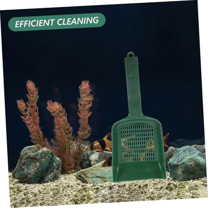 Hemoton Plastic Fish Tank Water and Sand Shovel Long Handle Multi-Function Aquarium Cleaning Tool Beach Sifter Reptile Poop Hamster Shrimp Large Scooper Handheld