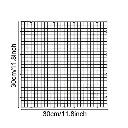 Aquarium Fish Tank Bottom Isolation 4 Pcs, Plastic Egg Crate Grid Divider | Tray Egg (L 4pcs Black) - size: L 4pcs Black
